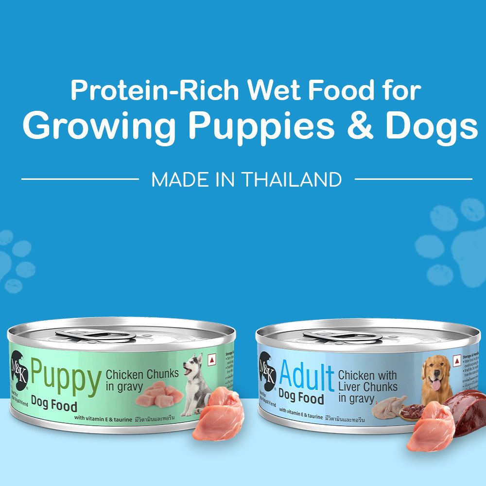 Wet Dog Food - Adult Dog |  Chicken with Liver Chunks In Gravy | Pack of 12 & 24