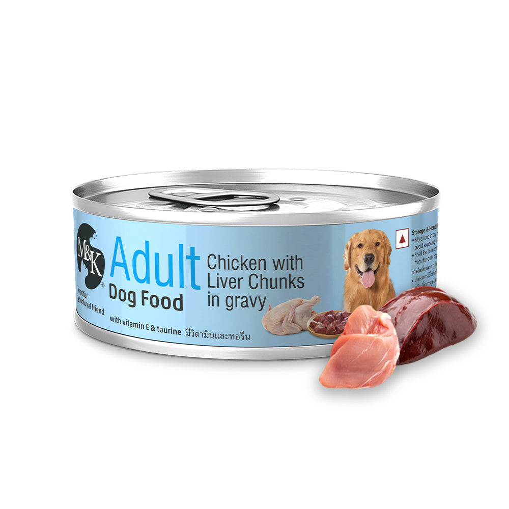 Wet Dog Food - Adult Dog |  Chicken with Liver Chunks In Gravy | Pack of 12 & 24