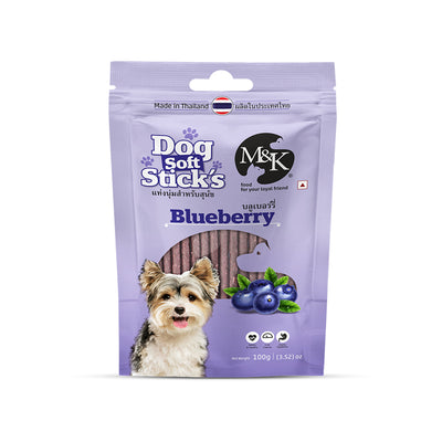 Dog Soft Sticks | Blueberry Flavour | Soft Chewy Training Treat for All Breeds