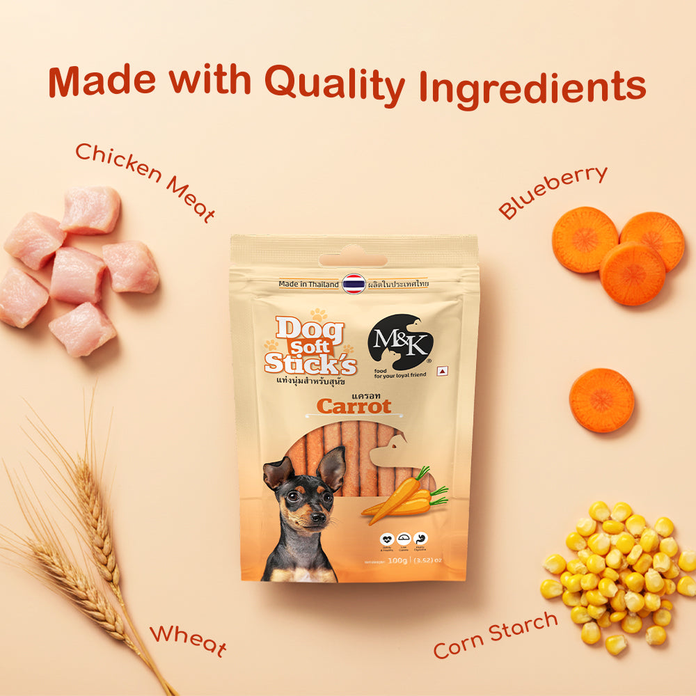 Dog Soft Sticks | Carrot