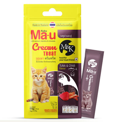 Cream Treat for Cats | Tuna & Crab | Supports Digestion, Skin & Eyes