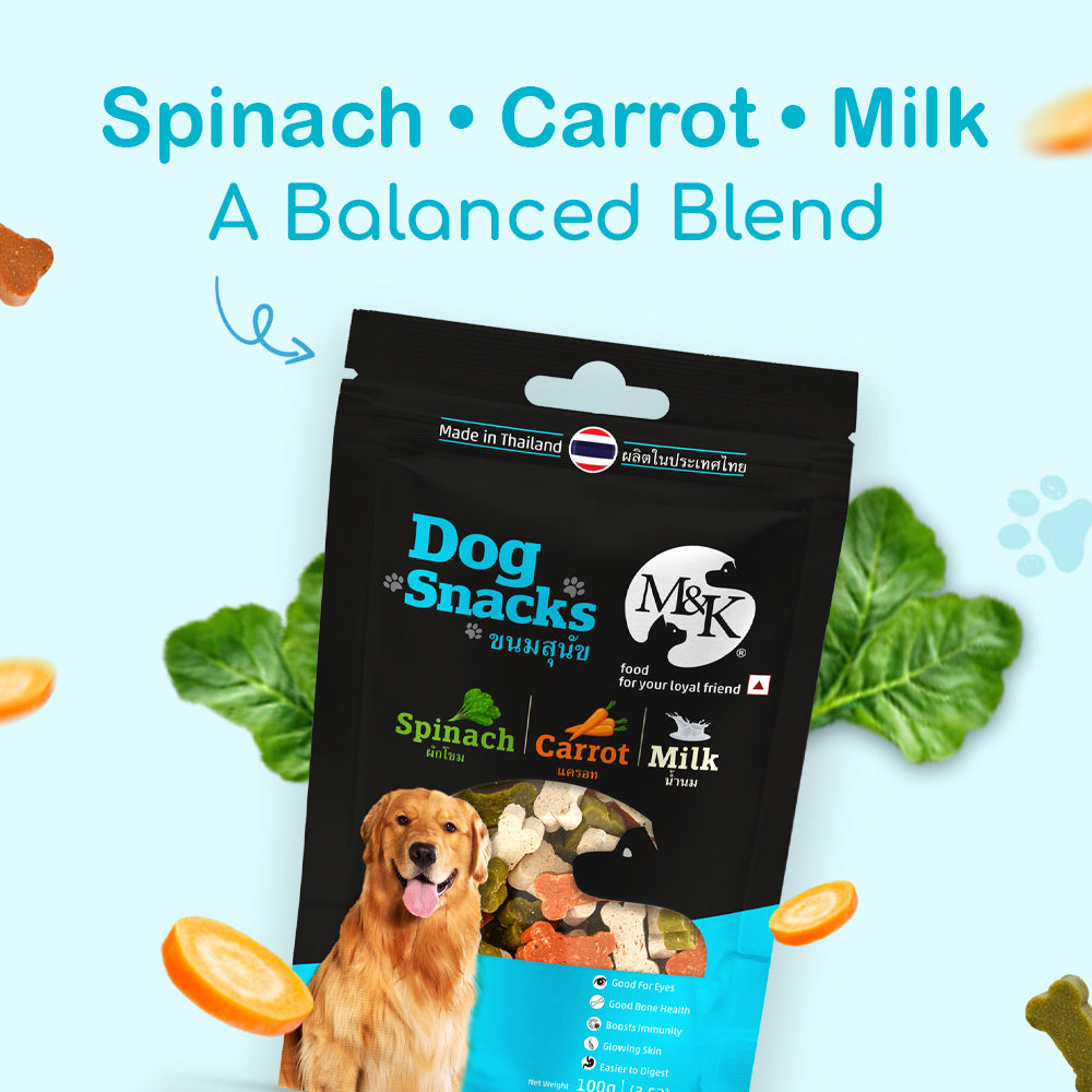 Dog Snacks | Spinach, Carrot & Milk