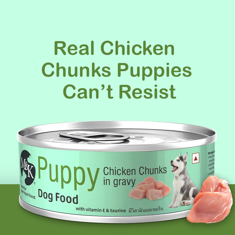 Puppy Wet Food Tin | Chicken Chunks in Gravy