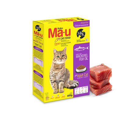 Dry Cat Food for Adult Cats with Mackerel Fish Oil | High Protein for Strength