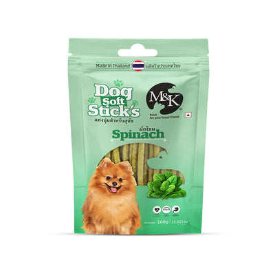 Dog Soft Sticks | Spinach Flavour | Soft Chewy Training Treat for All Breeds