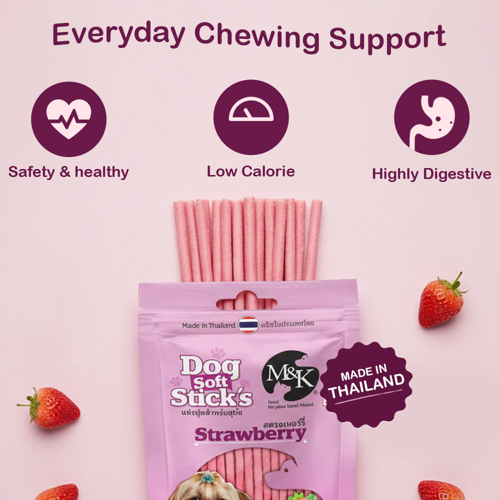 Dog Soft Sticks | Strawberry