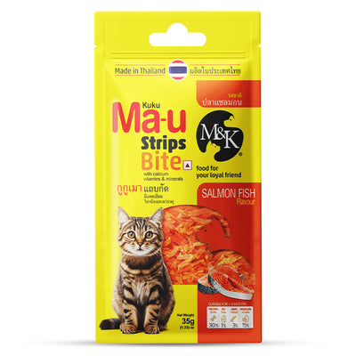 Strips Bite for Cats | Salmon Fish Flavour | Cat Treats | Supports Skin, Eyes & Immunity